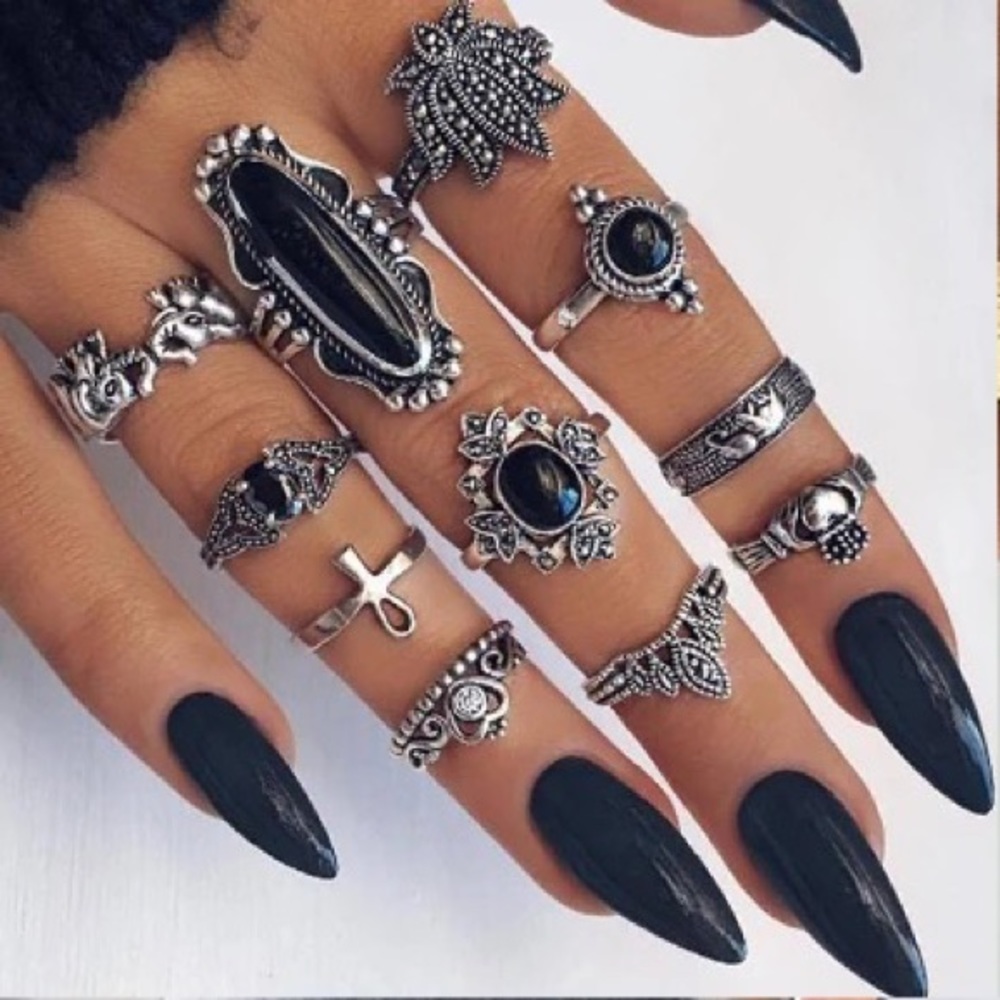 Boho Vintage Style Midi Rings